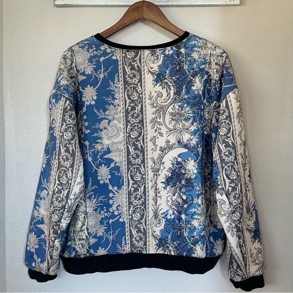 GARYGRAHAM422 XXL XL L Unisex Fleece Lined Patched Seeatshirt • Floral Print - Picture 6 of 12